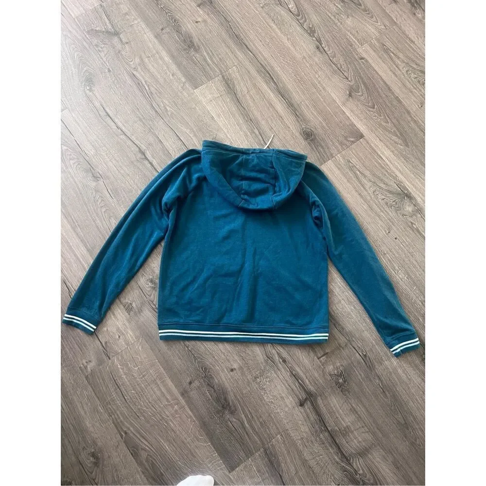 NIKE GREEN SWOOSH LOGO LONG SLEEVE HOODIE SWEATSHIRT WOMEN'S M MEDIUM Hoodie
